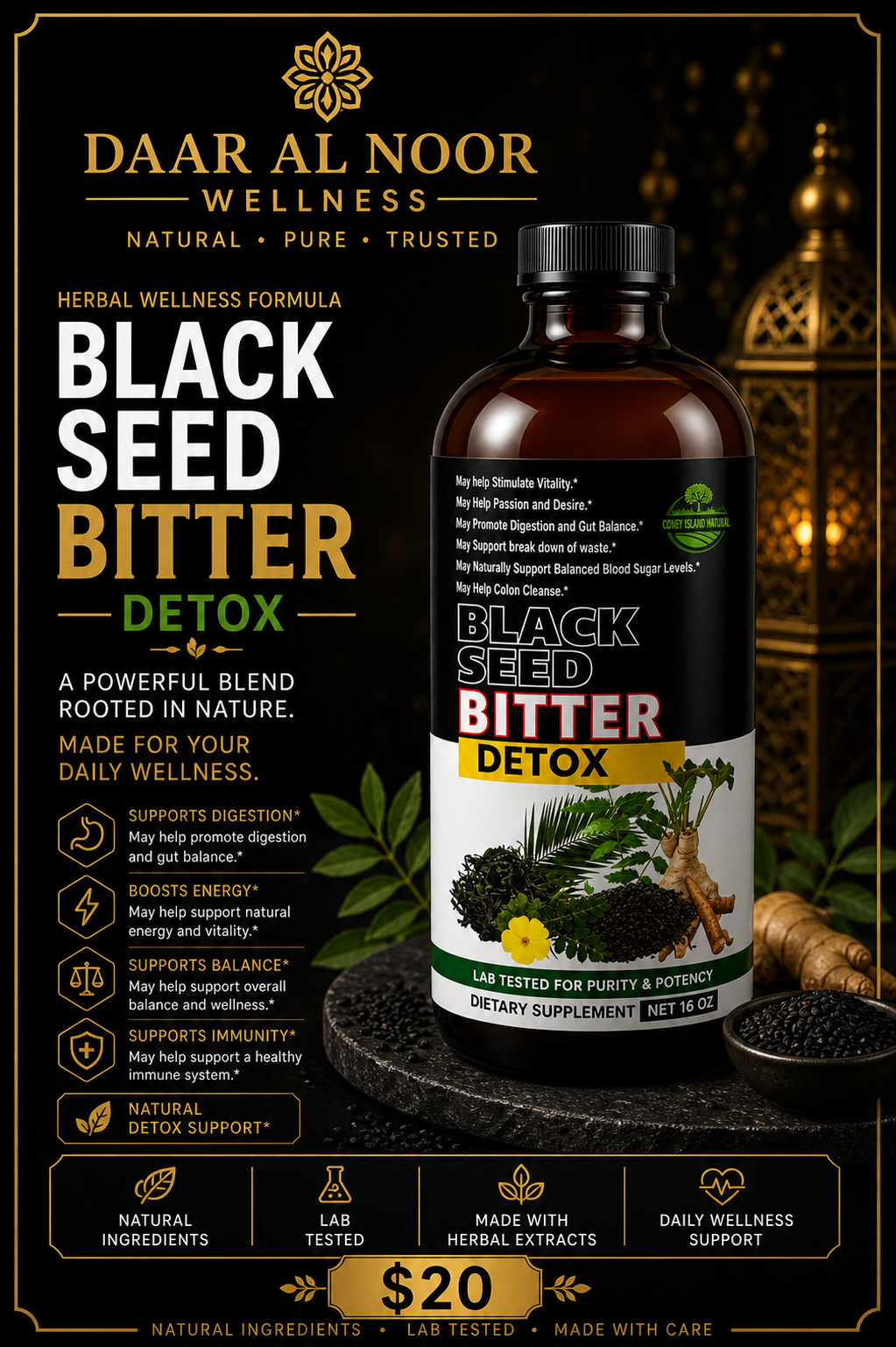 Black Seed Bitter Detox Supplement